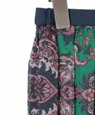 PYHAE02690 CHRISTIAN AUJARD(小さいサイズ)(メゾン ドゥ サンク) [セットアップ対応]RATTIペイズリープリントスカート ピンク×ネイビー系