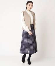 PYHAW28330 CHRISTIAN AUJARD(小さいサイズ)(メゾン ドゥ サンク) ジオメトリックジャガードスカート パープル系