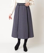 PYHAW28330 CHRISTIAN AUJARD(小さいサイズ)(メゾン ドゥ サンク) ジオメトリックジャガードスカート パープル系