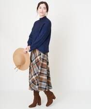 PYHAW45450 CHRISTIAN AUJARD(小さいサイズ)(メゾン ドゥ サンク) オリジナルチェックスカート ブラウン系