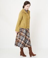 PYHAW45450 CHRISTIAN AUJARD(小さいサイズ)(メゾン ドゥ サンク) オリジナルチェックスカート ブラウン系