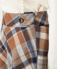 PYHAW45450 CHRISTIAN AUJARD(小さいサイズ)(メゾン ドゥ サンク) オリジナルチェックスカート ブラウン系