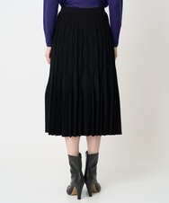 PYHCD02490 CHRISTIAN AUJARD(小さいサイズ)(メゾン ドゥ サンク) ウエーブニットプリーツスカート ブラック