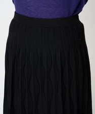 PYHCD02490 CHRISTIAN AUJARD(小さいサイズ)(メゾン ドゥ サンク) ウエーブニットプリーツスカート ブラック