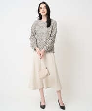 PYHCD09390 CHRISTIAN AUJARD(小さいサイズ)(メゾン ドゥ サンク) [セットアップ対応]ラメジャージースカート アイボリー