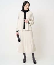 PYHCD09390 CHRISTIAN AUJARD(小さいサイズ)(メゾン ドゥ サンク) [セットアップ対応]ラメジャージースカート アイボリー