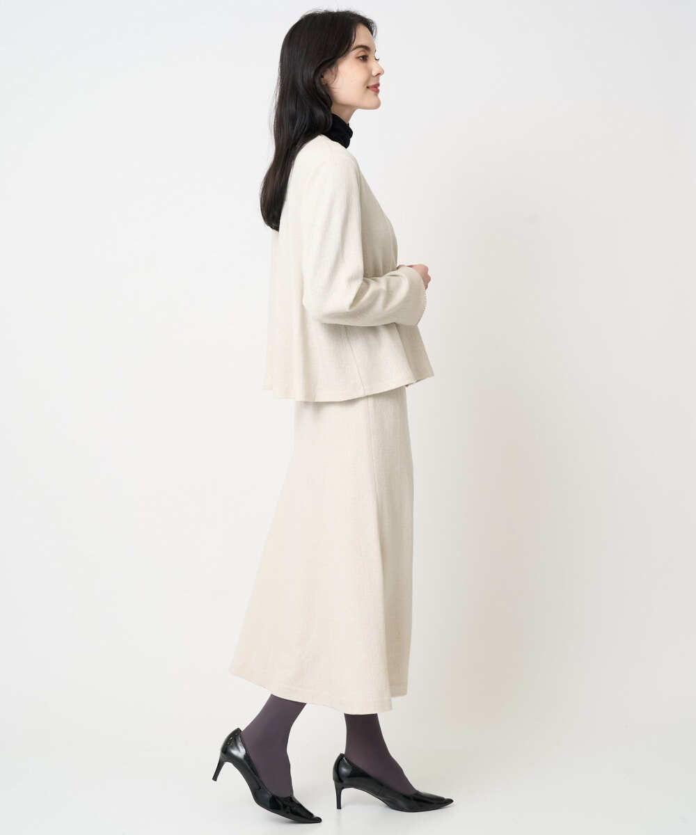 PYHCD09390 CHRISTIAN AUJARD(小さいサイズ)(メゾン ドゥ サンク) [セットアップ対応]ラメジャージースカート アイボリー