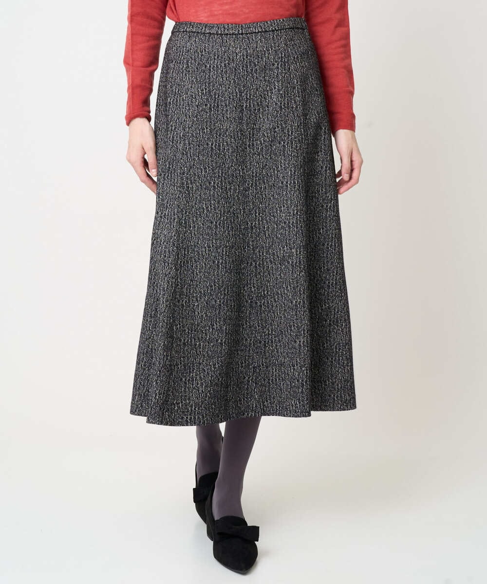 PYHCD09390 CHRISTIAN AUJARD(小さいサイズ)(メゾン ドゥ サンク) [セットアップ対応]ラメジャージースカート ブラック