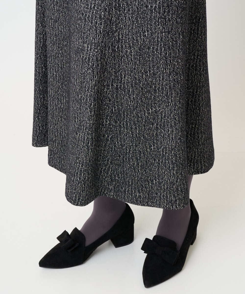 PYHCD09390 CHRISTIAN AUJARD(小さいサイズ)(メゾン ドゥ サンク) [セットアップ対応]ラメジャージースカート ブラック