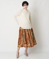 PYHCS03390 CHRISTIAN AUJARD(小さいサイズ)(メゾン ドゥ サンク) アーティスティックプリントスカート マルチカラー