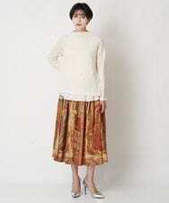 PYHCS03390 CHRISTIAN AUJARD(小さいサイズ)(メゾン ドゥ サンク) アーティスティックプリントスカート マルチカラー