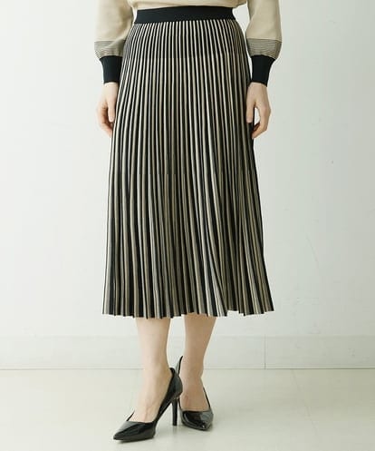 PYHES37440  【セットアップ対応】デザインプリーツニットスカート