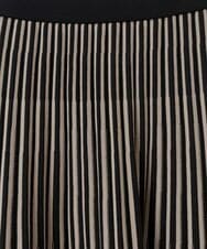 PYHES37440 CHRISTIAN AUJARD(小さいサイズ)(メゾン ドゥ サンク) 【セットアップ対応】デザインプリーツニットスカート ブラック×ベージュ