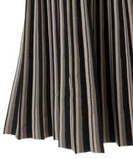 PYHES37440 CHRISTIAN AUJARD(小さいサイズ)(メゾン ドゥ サンク) 【セットアップ対応】デザインプリーツニットスカート ブラック×ベージュ