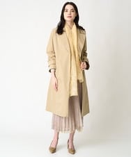 PYHEV24490 CHRISTIAN AUJARD(小さいサイズ)(メゾン ドゥ サンク) [リバーシブル/セットアップ対応]フラワーレースプリーツスカート ベージュ系