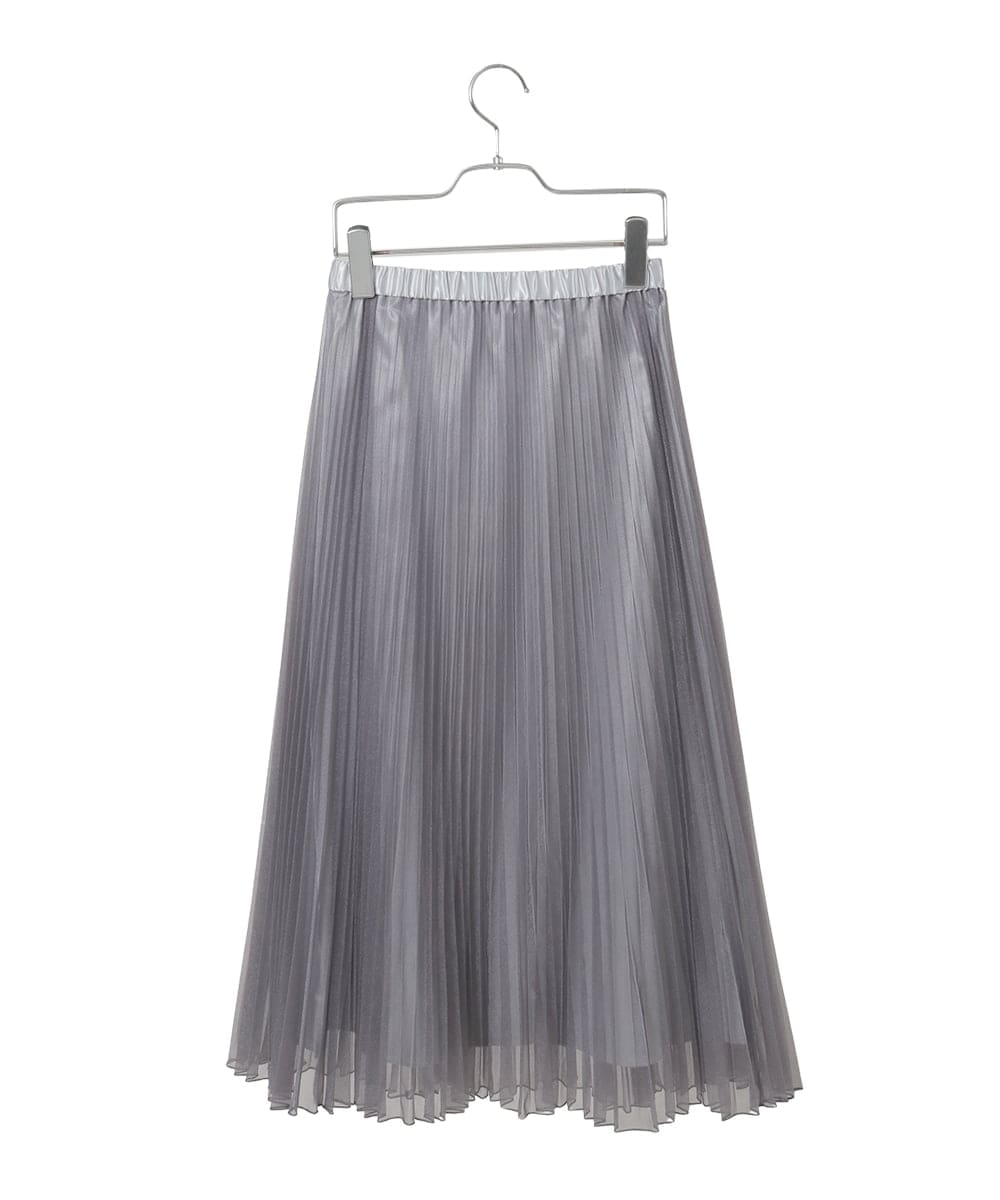 PYHGD30390 CHRISTIAN AUJARD(小さいサイズ)(メゾン ドゥ サンク) ブライトオーガンジープリーツスカート グレー