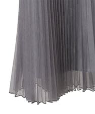 PYHGD30390 CHRISTIAN AUJARD(小さいサイズ)(メゾン ドゥ サンク) ブライトオーガンジープリーツスカート グレー