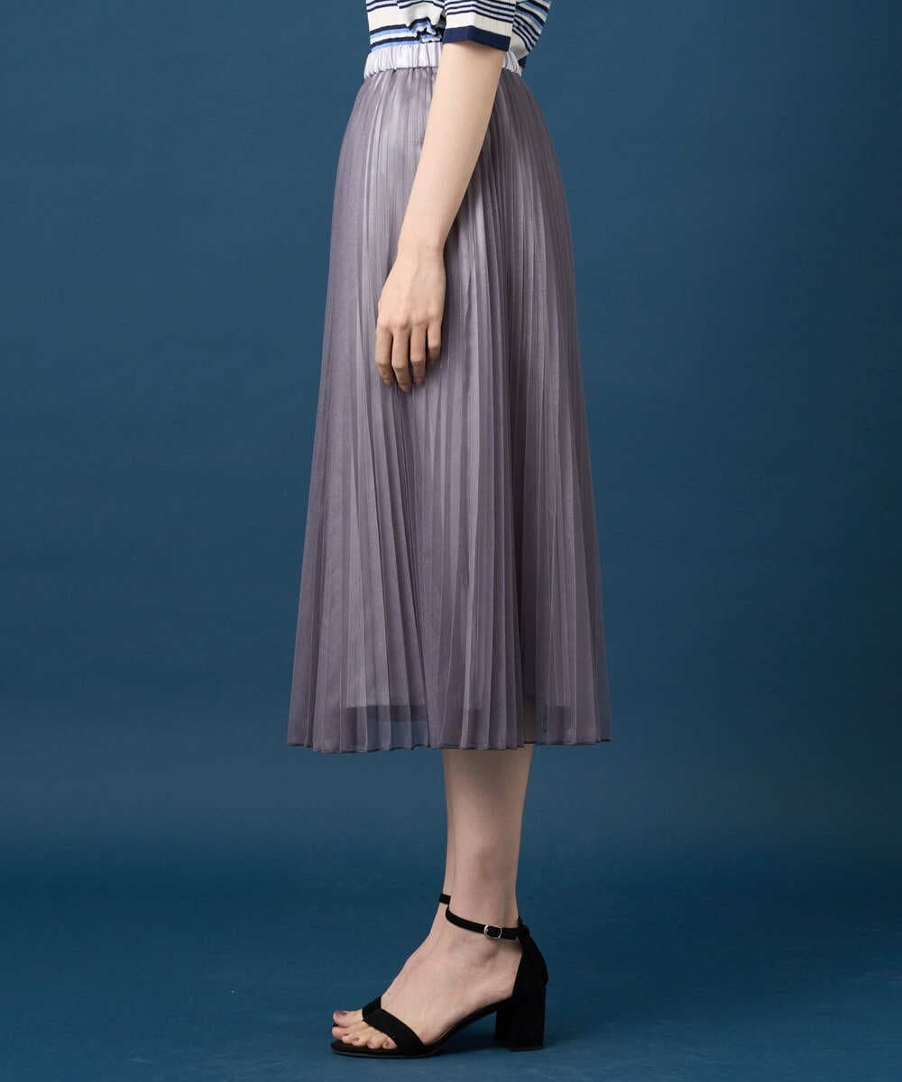 PYHGD30390 CHRISTIAN AUJARD(小さいサイズ)(メゾン ドゥ サンク) ブライトオーガンジープリーツスカート グレー