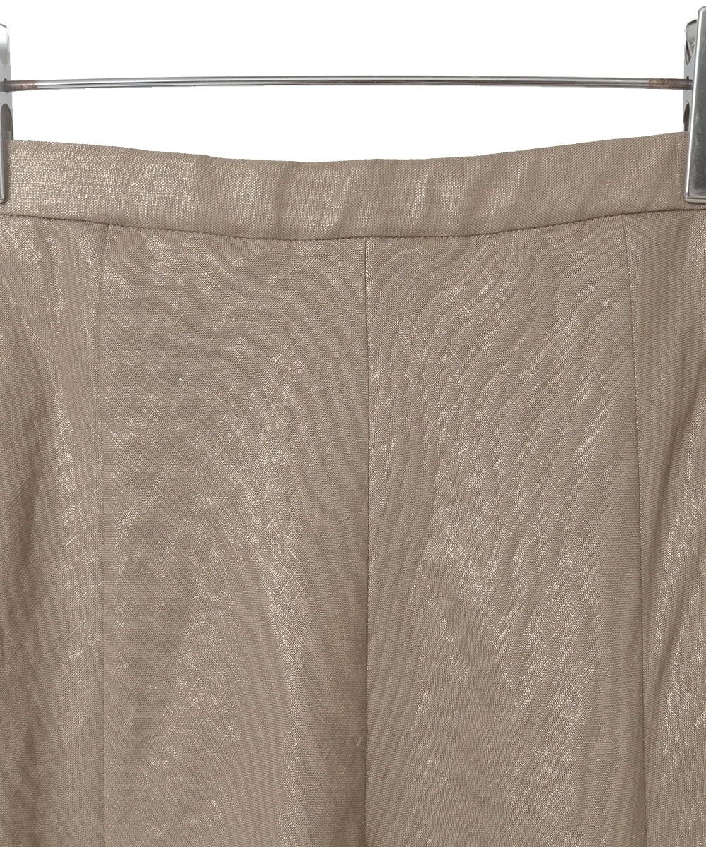 PYHGD58390 CHRISTIAN AUJARD(小さいサイズ)(メゾン ドゥ サンク) シャイニーリネンフレアスカート ゴールド