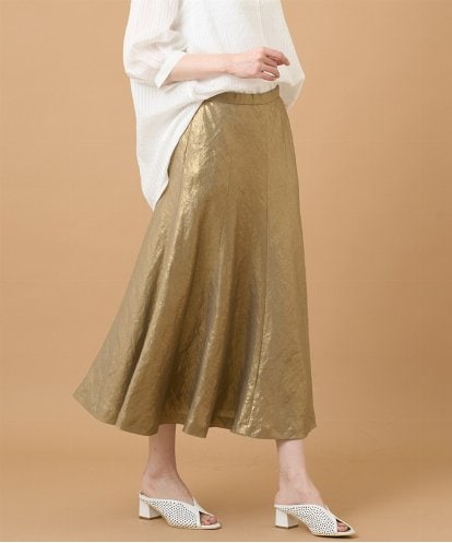 PYHGD58390 CHRISTIAN AUJARD(小さいサイズ) シャイニーリネンフレアスカート