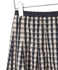 PYHGE09430 CHRISTIAN AUJARD(小さいサイズ)(メゾン ドゥ サンク) [セットアップ対応]シャンブレーチェックスカート オレンジ×ネイビー系