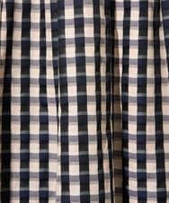 PYHGE09430 CHRISTIAN AUJARD(小さいサイズ)(メゾン ドゥ サンク) [セットアップ対応]シャンブレーチェックスカート オレンジ×ネイビー系