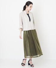 PYHGS45390 CHRISTIAN AUJARD(小さいサイズ)(メゾン ドゥ サンク) シャイニーランダムプリーツスカート ベージュ