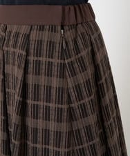 PYHGS62390 CHRISTIAN AUJARD(小さいサイズ)(メゾン ドゥ サンク) [セットアップ対応]シアーチェックAラインスカート ブラウン