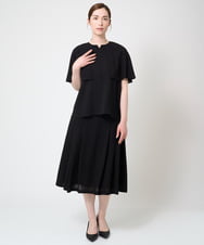 PYHGV78390 CHRISTIAN AUJARD(小さいサイズ)(メゾン ドゥ サンク) [セットアップ対応]デザインプリーツスカート ブラック