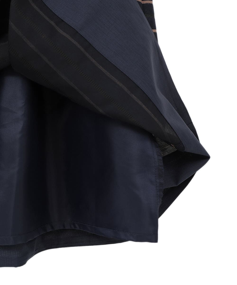 PYHHE28400 CHRISTIAN AUJARD(小さいサイズ)(メゾン ドゥ サンク) [セットアップ対応]カラミメッシュボーダースカート ネイビー