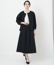 PYHJS10350 CHRISTIAN AUJARD(小さいサイズ)(メゾン ドゥ サンク) タックフレアースカート ブラック