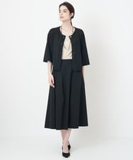 PYHJS10350 CHRISTIAN AUJARD(小さいサイズ)(メゾン ドゥ サンク) タックフレアースカート ブラック