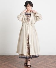 PYHJT31400 CHRISTIAN AUJARD(小さいサイズ)(メゾン ドゥ サンク) モダン更紗プリントティアードスカート ブラウン系