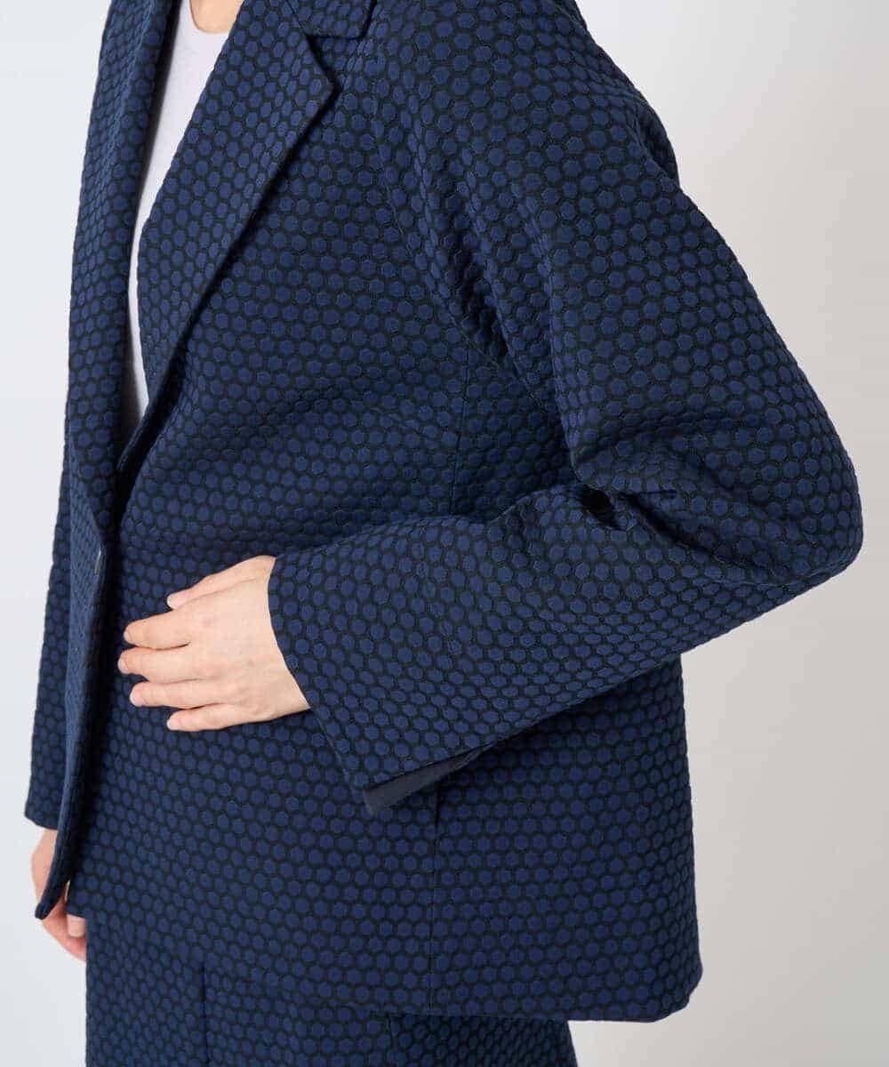 PYJAD01700 CHRISTIAN AUJARD(小さいサイズ)(メゾン ドゥ サンク) [セットアップ対応]オリジナルジャガードジャケット ネイビー