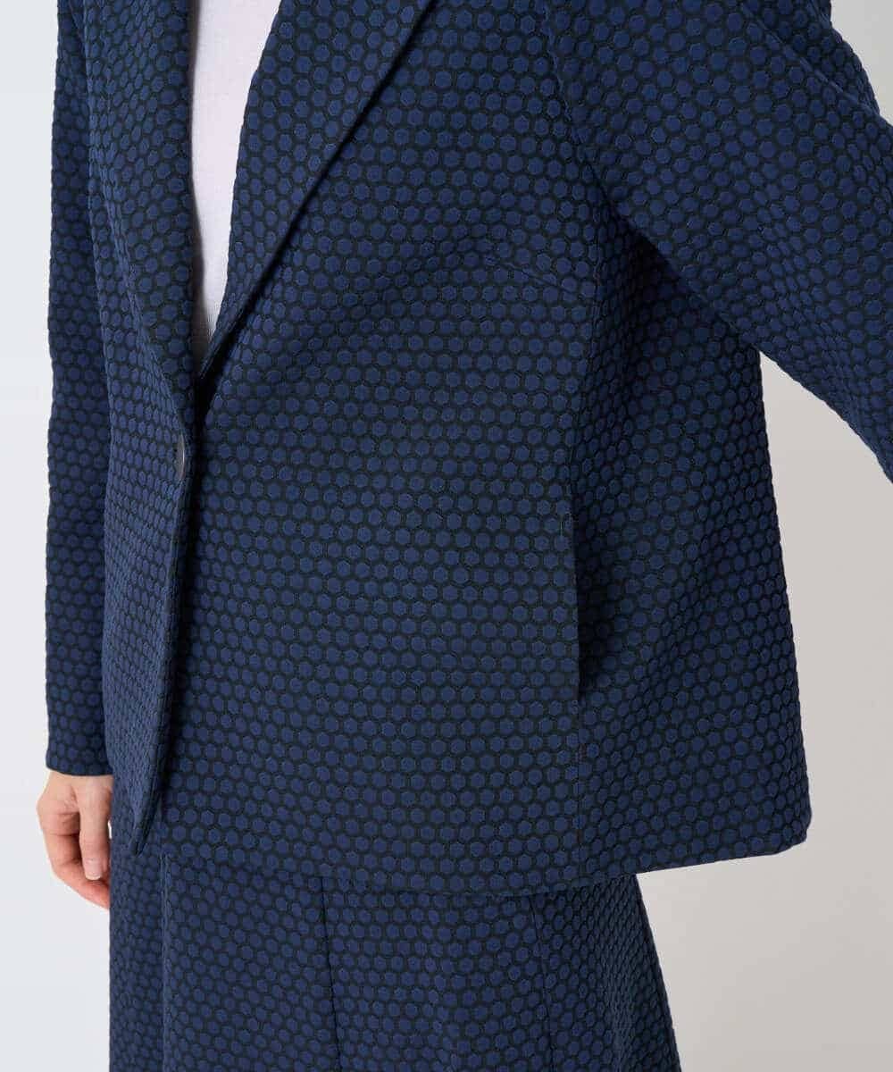 PYJAD01700 CHRISTIAN AUJARD(小さいサイズ)(メゾン ドゥ サンク) [セットアップ対応]オリジナルジャガードジャケット ネイビー