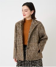 PYJAD30690 CHRISTIAN AUJARD(小さいサイズ)(メゾン ドゥ サンク) シャギーオーバージャケットコート ブラウン