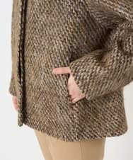 PYJAD30690 CHRISTIAN AUJARD(小さいサイズ)(メゾン ドゥ サンク) シャギーオーバージャケットコート ブラウン