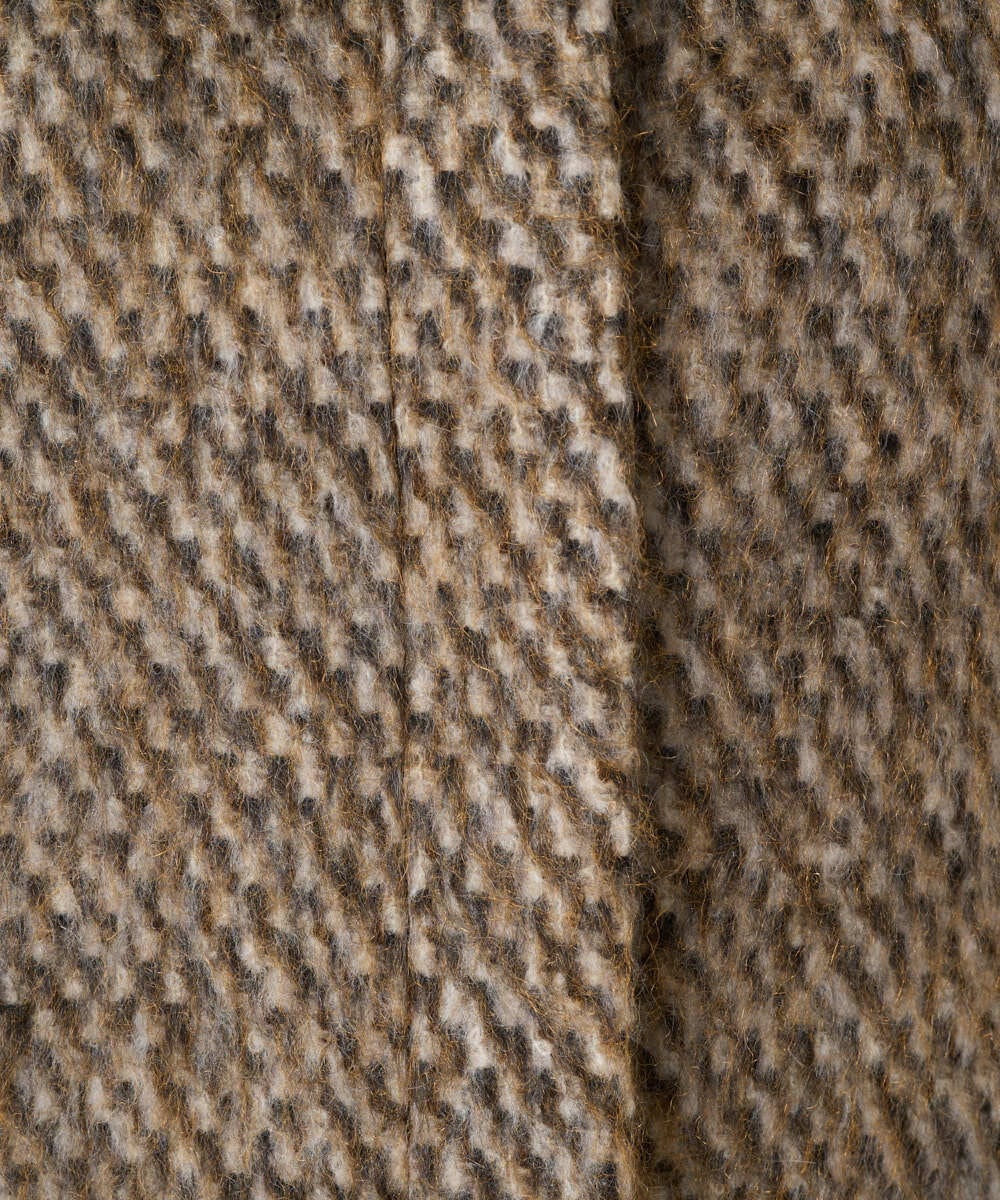 PYJAD30690 CHRISTIAN AUJARD(小さいサイズ)(メゾン ドゥ サンク) シャギーオーバージャケットコート ブラウン