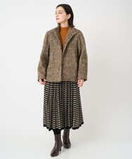 PYJAD30690 CHRISTIAN AUJARD(小さいサイズ)(メゾン ドゥ サンク) シャギーオーバージャケットコート ブラウン