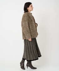 PYJAD30690 CHRISTIAN AUJARD(小さいサイズ)(メゾン ドゥ サンク) シャギーオーバージャケットコート ブラウン