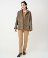 PYJAD30690 CHRISTIAN AUJARD(小さいサイズ)(メゾン ドゥ サンク) シャギーオーバージャケットコート ブラウン