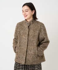 PYJAD30690 CHRISTIAN AUJARD(小さいサイズ)(メゾン ドゥ サンク) シャギーオーバージャケットコート ブラウン