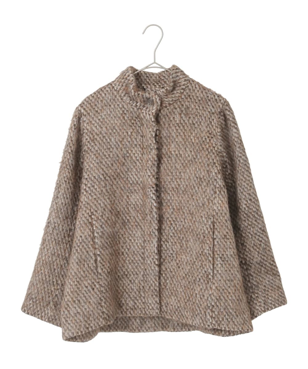 PYJAD30690 CHRISTIAN AUJARD(小さいサイズ)(メゾン ドゥ サンク) シャギーオーバージャケットコート ブラウン