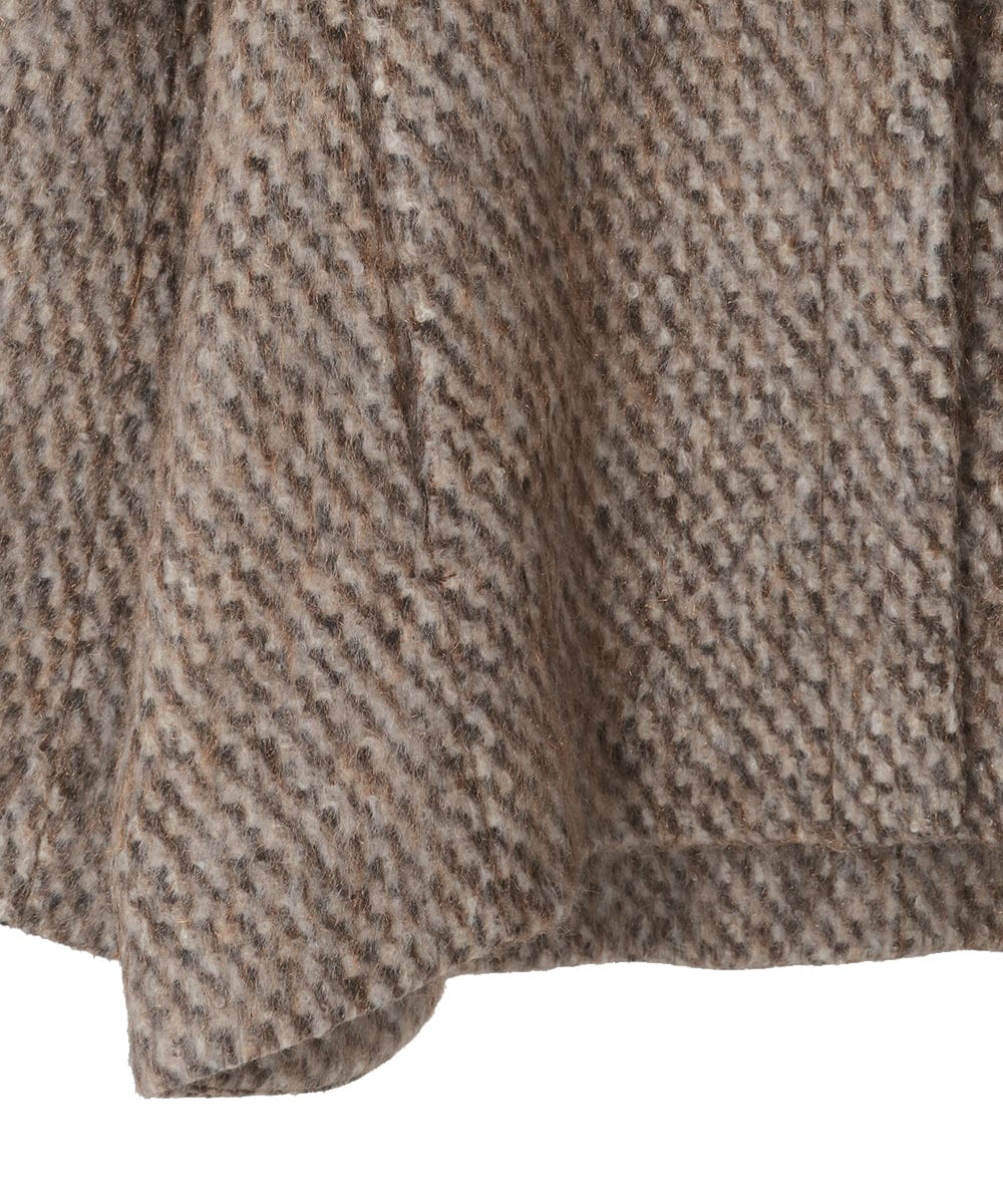 PYJAD30690 CHRISTIAN AUJARD(小さいサイズ)(メゾン ドゥ サンク) シャギーオーバージャケットコート ブラウン