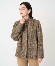 PYJAD30690 CHRISTIAN AUJARD(小さいサイズ)(メゾン ドゥ サンク) シャギーオーバージャケットコート ブラウン