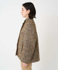 PYJAD30690 CHRISTIAN AUJARD(小さいサイズ)(メゾン ドゥ サンク) シャギーオーバージャケットコート ブラウン