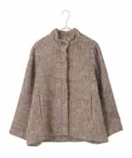 PYJAD30690 CHRISTIAN AUJARD(小さいサイズ)(メゾン ドゥ サンク) シャギーオーバージャケットコート ブラウン