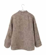 PYJAD30690 CHRISTIAN AUJARD(小さいサイズ)(メゾン ドゥ サンク) シャギーオーバージャケットコート ブラウン