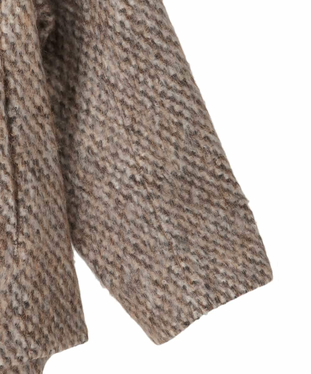 PYJAD30690 CHRISTIAN AUJARD(小さいサイズ)(メゾン ドゥ サンク) シャギーオーバージャケットコート ブラウン