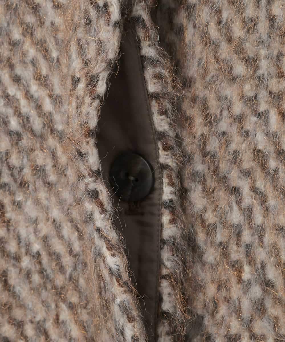 PYJAD30690 CHRISTIAN AUJARD(小さいサイズ)(メゾン ドゥ サンク) シャギーオーバージャケットコート ブラウン